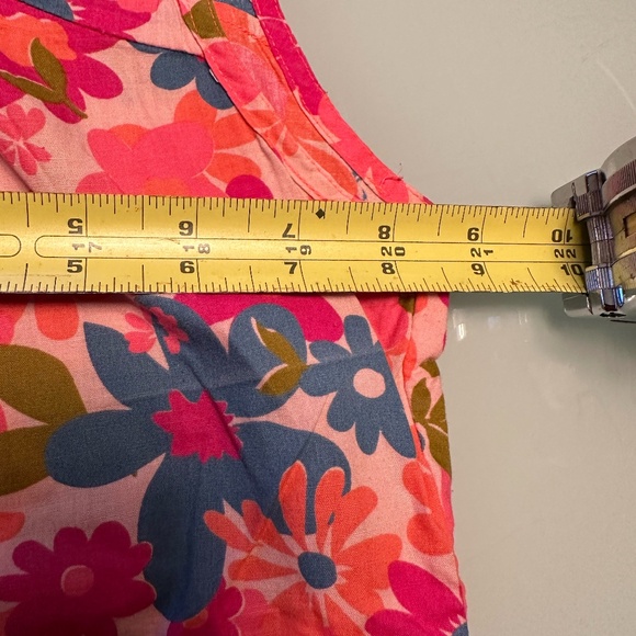 Tracy Feith for Target | Crazy Daisy Vibrant Pink Cap Sleeve Blouse Size Large - Picture 5 of 6